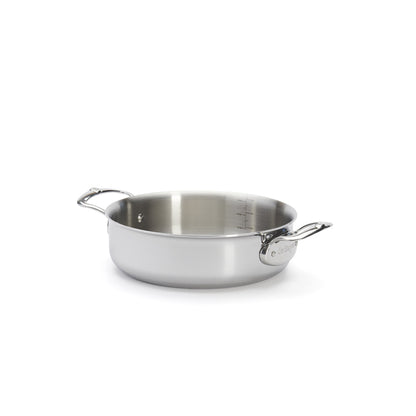De Buyer Affinity 5-Ply S/S Double Handle Straight Side Saute Pan With Lid