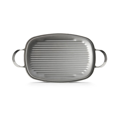 De Buyer Mineral B Rectangular Grill Pan With 2 S/S Handles 38 x 36 x 2.5cm