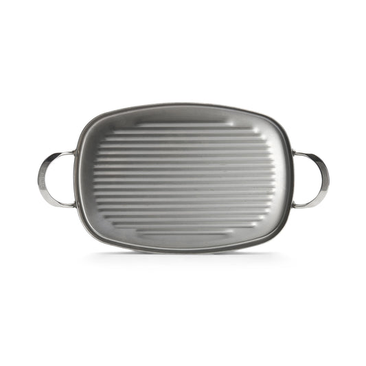 De Buyer Mineral B Rectangular Grill Pan With 2 S/S Handles 38 x 36 x 2.5cm