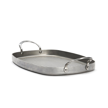 De Buyer Mineral B Rectangular Grill Pan With 2 S/S Handles 38 x 36 x 2.5cm